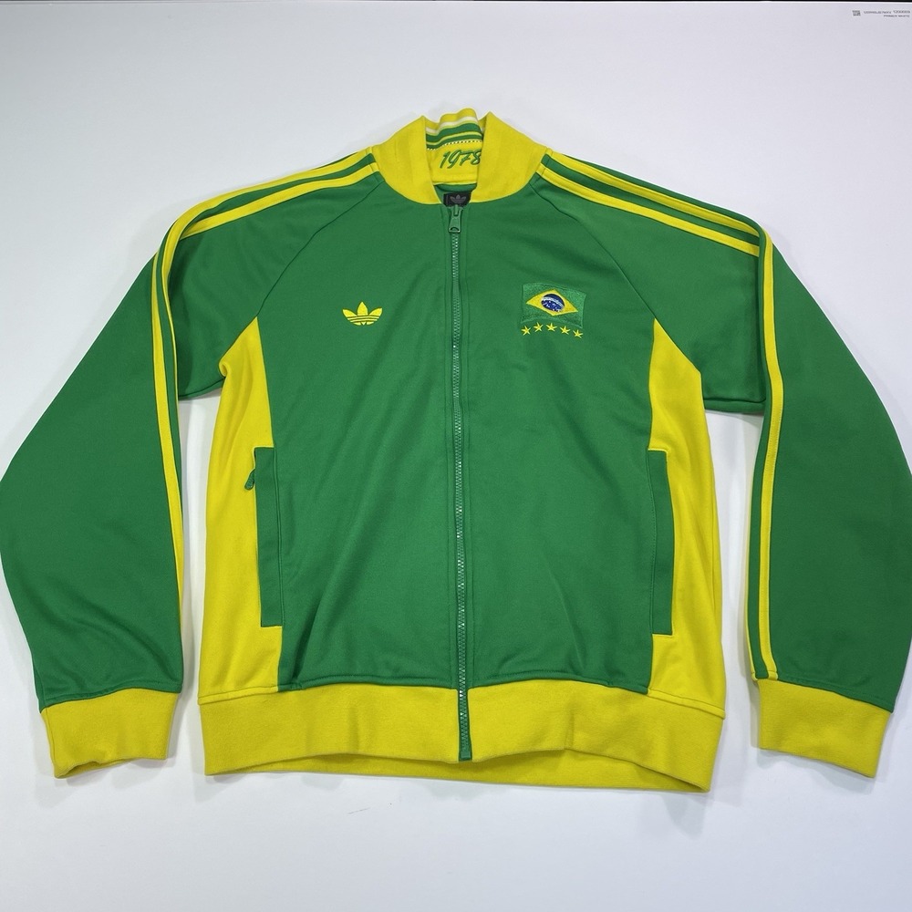 Adidas Brazil 1978 TT Jacket Green Yellow M 2010 Brasil track originals